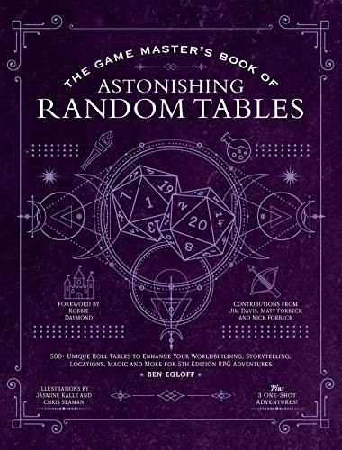 The Game Master’s Book of Astonishing Random Tables: 300+ Unique Roll Tables to Enhance Your Worldbuilding, Storytelling, Locations, Magic and More … RPG Adventures (The Game Master Series)