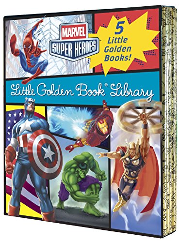 Marvel Little Golden Book Library (Marvel Super Heroes): Spider-Man, Hulk, Iron Man, Captain America, The Avengers